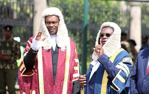 National Assembly Justin Muturi with Senate Speaker Kenneth Lusaka. The speaker’s daughter, identified as Winnie Makelo unveiled the multimillion palatial home