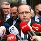 Avdullah Hoti addresses media in Pristina after being elected new prime minister at the head of a centre-right administration to draw a line under months of political turmoil