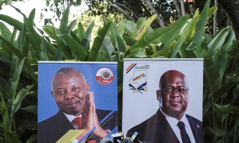 Vital Kamerhe (L) is President Felix Tshisekedi's (R) chief of staff
