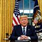 US President Donald Trump addresses Americans from the Oval Office about the widening novel coronavirus (Covid-19) crisis