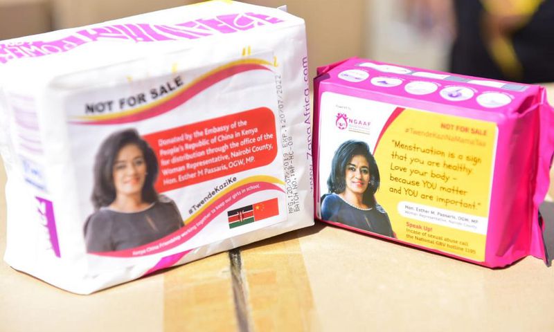 Nairobi Woman Rep Esther Passaris shamed for putting her photo on free sanitary pads