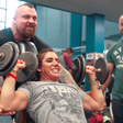 Eddie Hall and Stefi Cohen Battle It Out in Gym