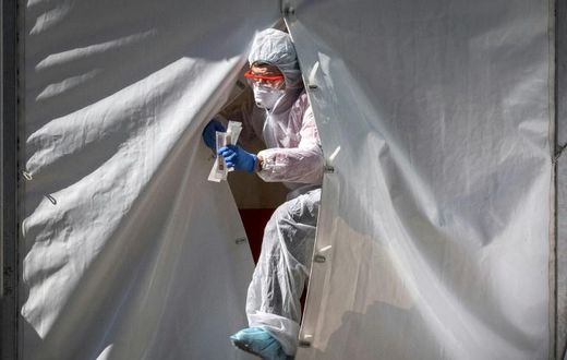 Russia reported a spike in new daily infections
