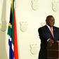 South African President Cyril Ramaphosa addresses the nation on the COVID-19 epidemic in Pretoria on March 15, 2020; Ramaphosa said the country would close its borders to all foreign nationals from countries highly impacted by the virus