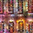Crowds visit a night market in Shenyang in China's northeastern Liaoning province