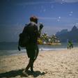 Brazilian beach vendor Marco Conceicao offers bubble toys for sale on Rio de Janeiro's Ipanema on March 19, 2020