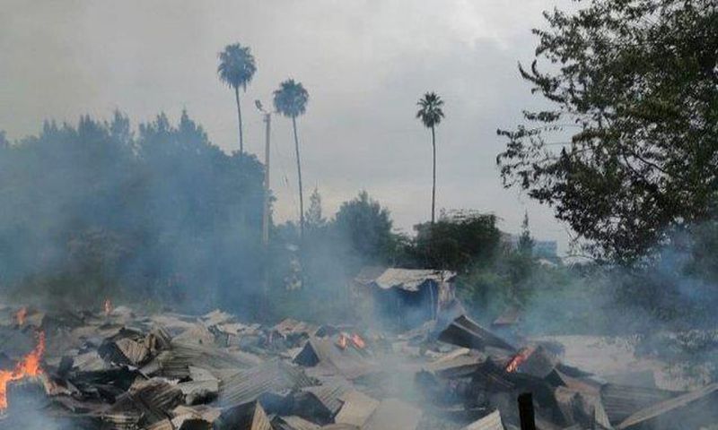 Property razed down by fire in Gikomba