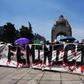 Women demanding an end to femicide protest in Mexico on International Women's Day