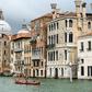 Gondoliers in Venice practise on the Grand Canal as they wait for tourists to return to the city