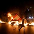Lebanese protesters angered by a growing economic crisis set tyres on fire and blocked roads