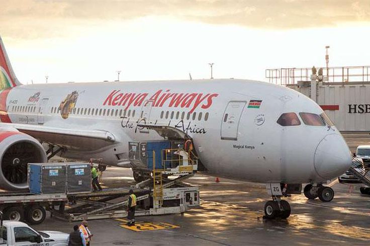 File image of a Kenya Airways Boeing 787 Dreamliner