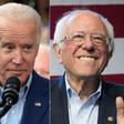 Joe Biden (L) and Bernie Sanders