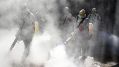 File image of a fumigation process. City Hall to conduct air fumigation over Coronavirus - Nairobi Public Health director Wilson Lang'at