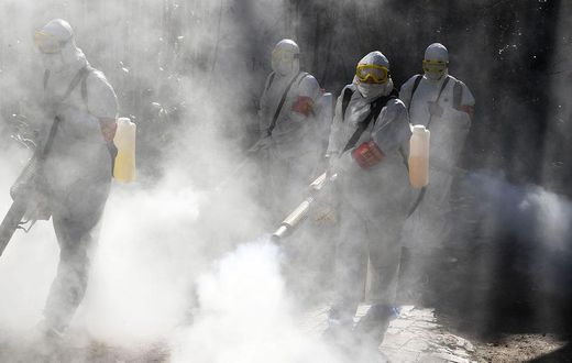 File image of a fumigation process. City Hall to conduct air fumigation over Coronavirus - Nairobi Public Health director Wilson Lang'at