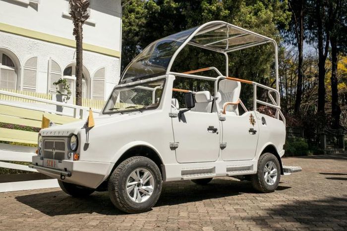 Madagascan firm Karenjy has built three popemobiles