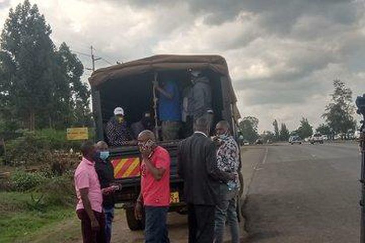 64 people arrested while attempting to sneak into Nairobi at Bluepost road block
