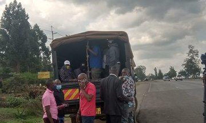 64 people arrested while attempting to sneak into Nairobi at Bluepost road block