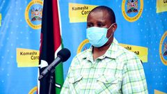 Acting Director of Public Health Dr Francis Kuria during a past Covid-19 presser