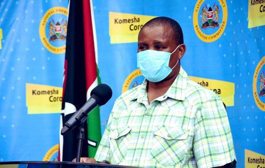 Acting Director of Public Health Dr Francis Kuria during a past Covid-19 presser