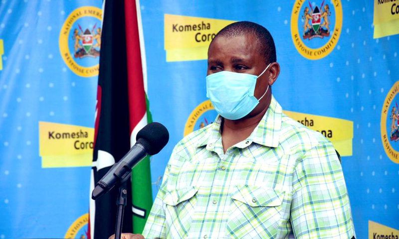 Acting Director of Public Health Dr Francis Kuria during a past Covid-19 presser