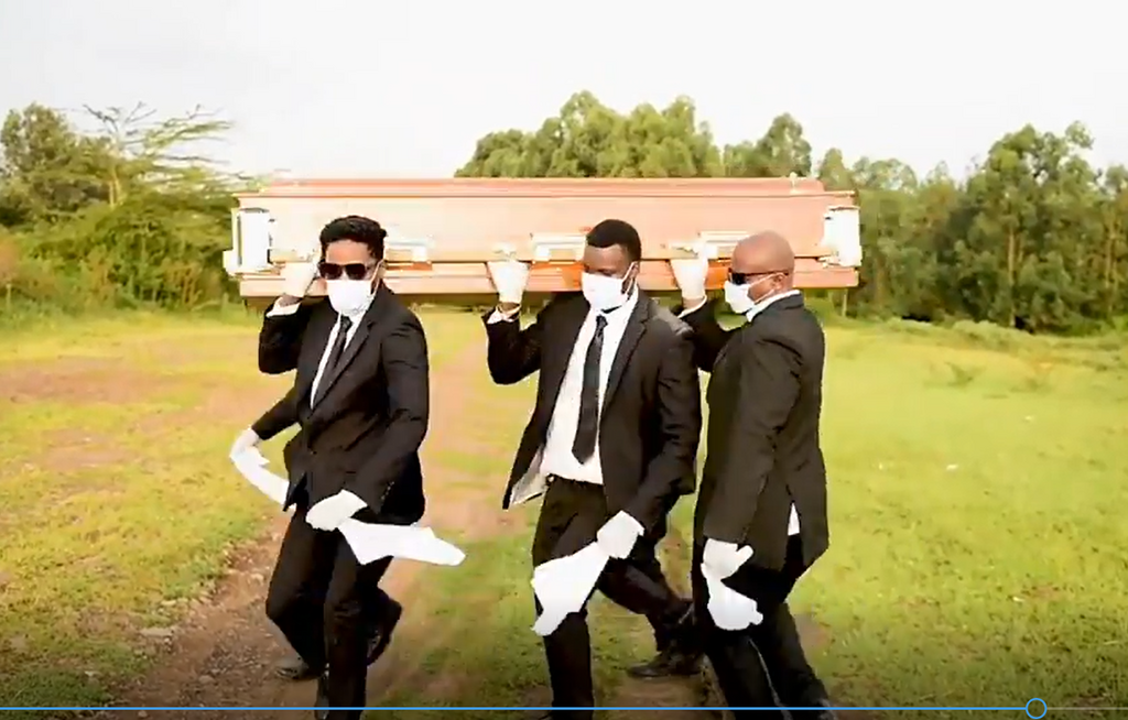 Eric Omondi perfectly mimics viral Ghana's dancing pallbearers as he goes after Mulamwah