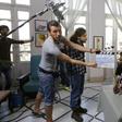 Syrian actress Nadine Tahseen Beck seen during filming of the Arab serial drama 'Fouda' or 'Chaos' near the capital Damascus