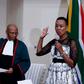 South African Communications Minister Stella Ndabeni-Abrahams, pictured on May 30 last year as she was sworn into office