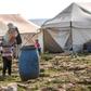 Syrians displaced by regime bombardment have sought shelter in squalid camps along the border with Turkey