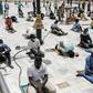 Senegalese Muslim worshippers in Dakar kept up with social distancing practises before Friday prayers
