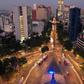 Light traffic travels on Mexico City's Reforma Avenue on March 23