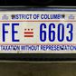 Residents of the US capital Washington, DC have no voting members representing them in Congress, prompting the city to print the revolutionary slogan "taxation without representation" on its license plates