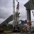 Construction of the gleaming structure in northern Italy's coastal Liguria region has continued night and day throughout a national lockdown