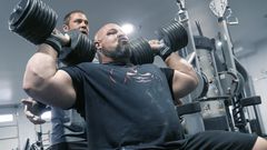 Brian Shaw Dumbbell Shoulder Press