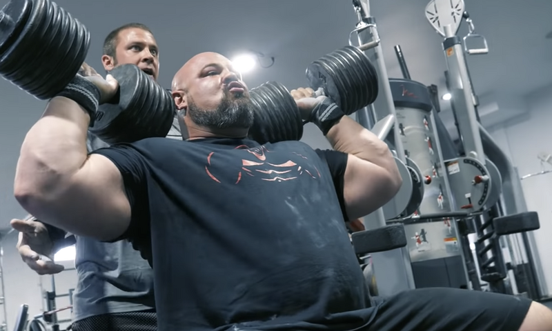 Brian Shaw Dumbbell Shoulder Press