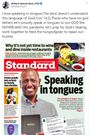 I love speaking in tongues - Deputy President William Ruto fires back after Standard's front page headline