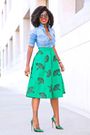 Ankara and denim styles (Pinterest)