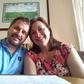Laura Gabaroni Huergo with her husband Juan Huergo, quarantined in their cabin after they were transferred from the Zaandam cruise ship to the Rotterdam off Panama on March 29, 2020