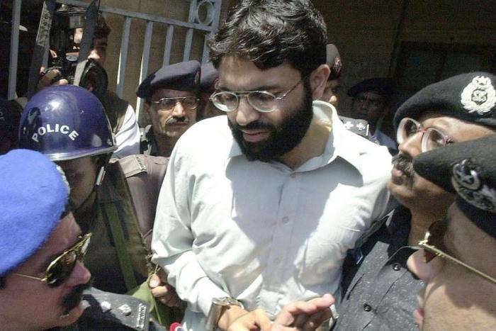 Ahmed Omar Saeed Sheikh vduring his trial for the murder of American journalist Daniel Pearl in 2002