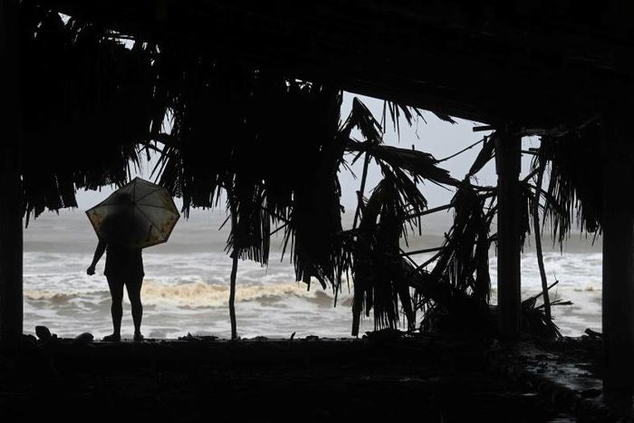 Tropical Storm Amanda, seen battering the coast of  El Salvador June 1, 2020, passed over Central America before reorganizing in the Gulf of Mexico to become Tropical Storm Cristobal June 2, 2020