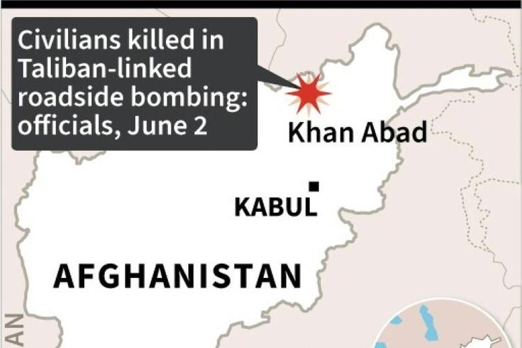 Map of Afghanistan locating an attack reported Tuesday