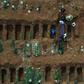 Aerial picture showing gravediggers burying an alleged COVID-19 victim at the Vila Formosa Cemetery, in the outskirts of Sao Paulo, Brazil