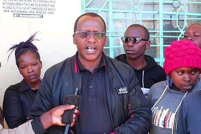 Michael Munene addressing journalists