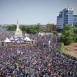 Thousands of people gathered for a demonstration in Bamako on June 19