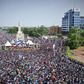 Thousands of people gathered for a demonstration in Bamako on June 19