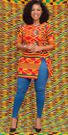 Ankara and denim styles (Pinterest)