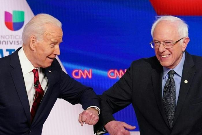 In this video still image from the Bernie Sanders Presidential Campaign, Sanders announces the suspension of his presidential campaign on April 8, 2020, from Burlington, Vermont