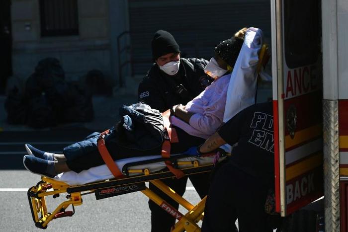 The biggest cluster by far is in New York, home to almost half the cases, overwhelming the hospital system