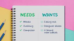 Needs vs wants list (Twitter)