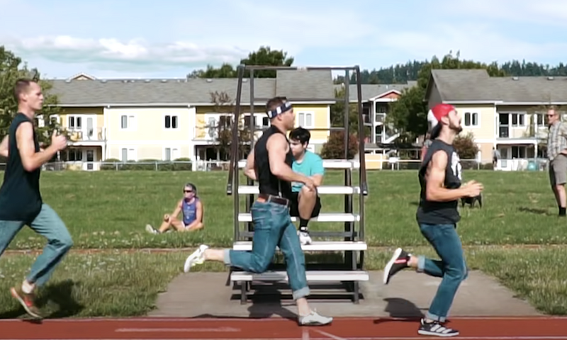 Nick Symmonds Hosts a Funny Blue Jean Mile