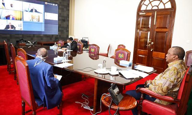 President Uhuru Kenyatta holds virtual meeting with 2 recovered Coronavirus patients